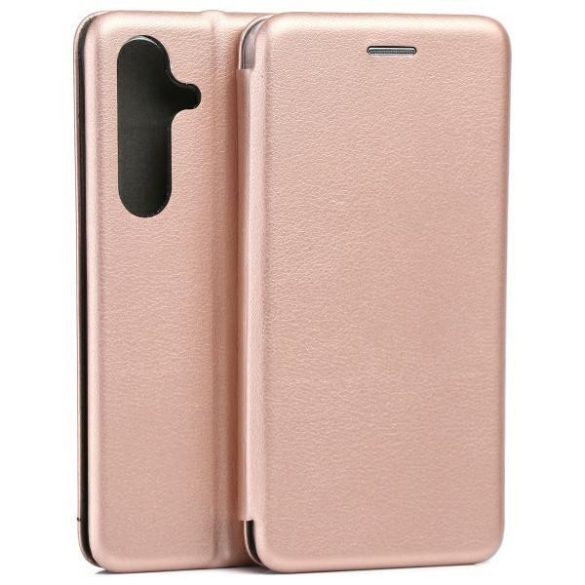 Beline Book Magnetic könyvtok Samsung Galaxy S25 - rózsaarany színű