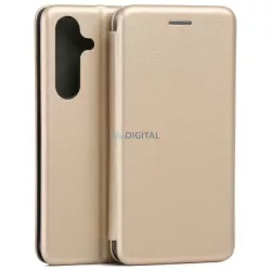   Beline Book Magnetic könyvtok Samsung Galaxy S25 - arany színű