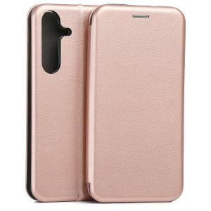Beline Book Magnetic könyvtok Samsung Galaxy S25 Plus - rózsaarany színű