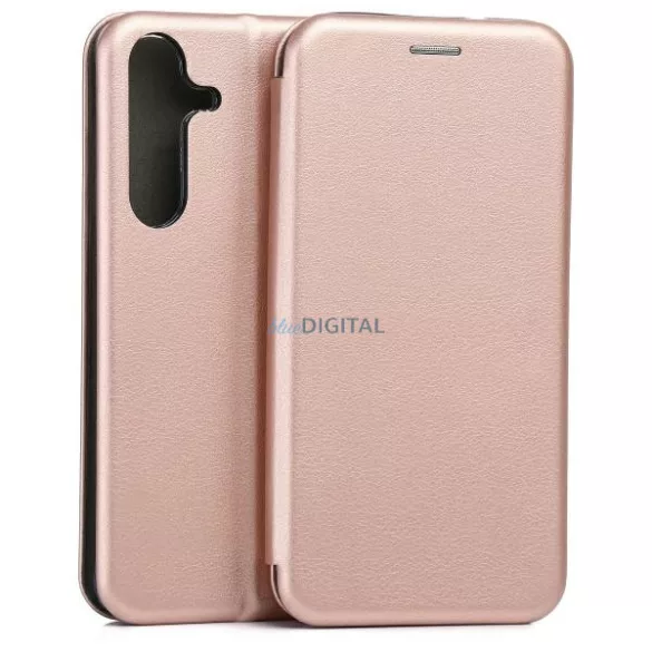 Beline Book Magnetic könyvtok Samsung Galaxy S25 Plus - rózsaarany színű