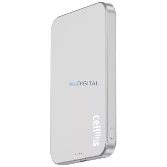 Cellline MagSafe 5000 mAh Qi2 15 W CL-MBP-02 szürke/titán mágneses vezeték nélküli mini powerbank