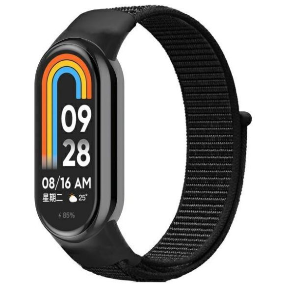 Beline NylonLoop szíj Xiaomi Mi Band 9/8 - fekete