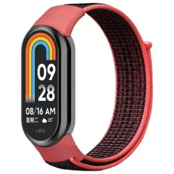 Beline NylonLoop szíj Xiaomi Mi Band 9/8 - piros-fekete