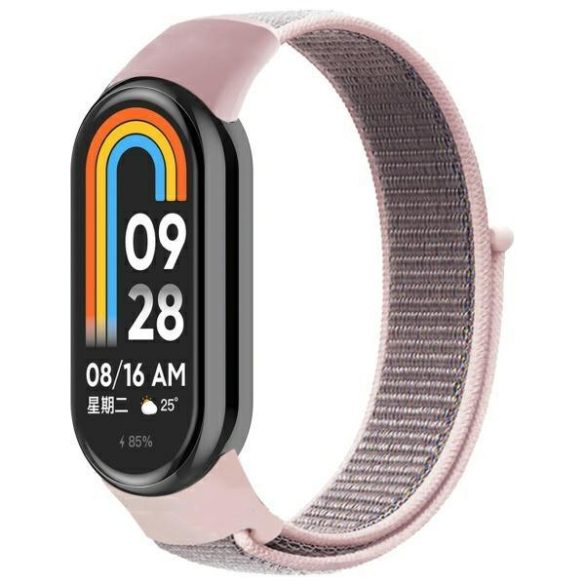 Beline NylonLoop szíj Xiaomi Mi Band 9/8 - rózsaszín
