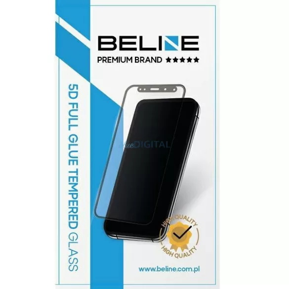 Beline 5D edzett üveg fekete szegéllyel Xiaomi Redmi 14C 4G/5G