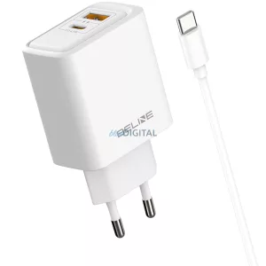 Beline 45 W-os fali töltő + USB-C kábel BLN2CW45C, fehér