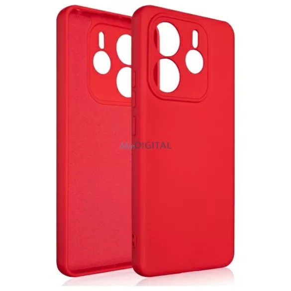 Beline Silicone tok Xiaomi Redmi Note 14 5G - piros