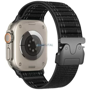 Beline Woven Nylon Diagonal Style Parachute szíj Apple Watch 38/40/41mm-es Fekete