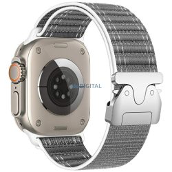   Beline Woven Nylon Diagonal Style Parachute szíj Apple Watch 42/44/45/49mm szürke 