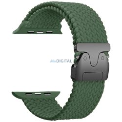   Beline Woven Nylon Parachute Strap szíj Apple Watch 42/44/45/49mm-es olajzöld színű
