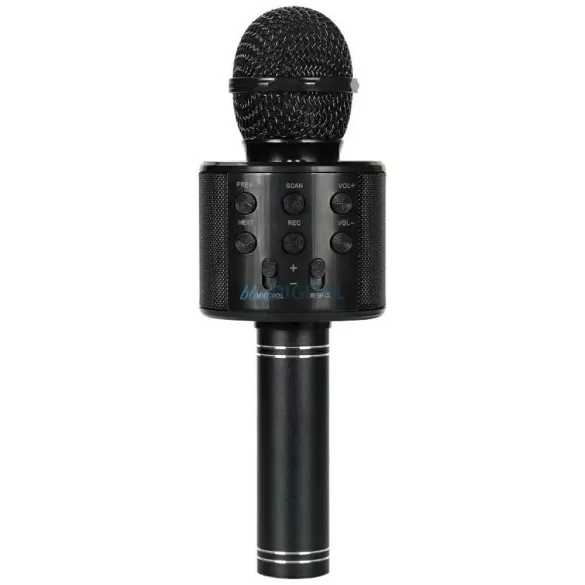 MajesticLine karaoke-mikrofonnal, fekete