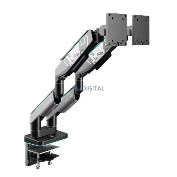 Diablo RGB X-Arm Dual 35" dupla monitortartó - szürke-fekete