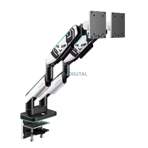 Diablo RGB X-Arm Dual 35" dupla monitortartó - fehér-fekete