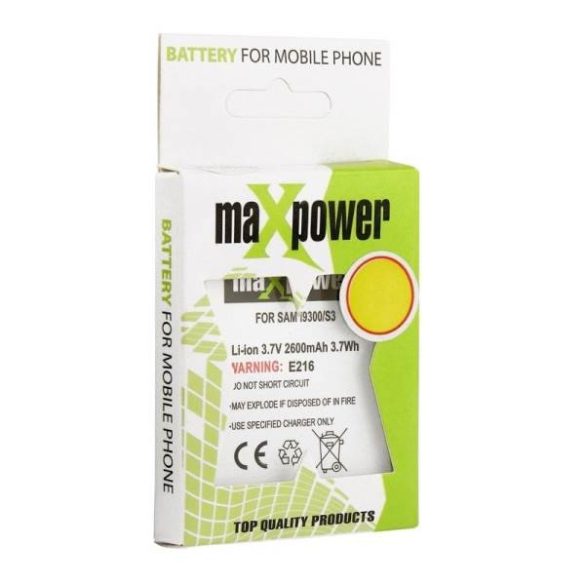Akkumulátor Samsung S4 i9500 2600mAh MaxPower EB-B600BC/BU
