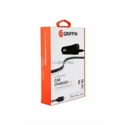   Griffin GC39941-2 autós töltő 1xUSB-A csatlakozóval és rögzített Lightning kábellel 2.4A, 12W