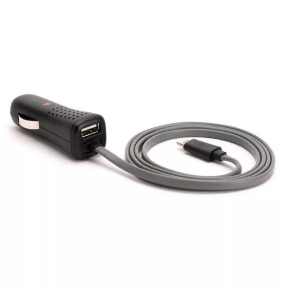 Griffin GC39941-2 autós töltő 1xUSB-A csatlakozóval és rögzített Lightning kábellel 2.4A, 12W