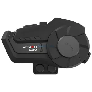 Crown C20 Bluetooth 5.1 motorkerékpár-kommunikációs rendszer, fekete