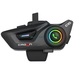   Crown C10 Bluetooth 5.3 motorkerékpár-kommunikációs rendszer, fekete