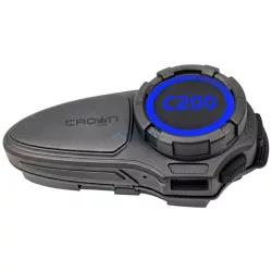 Crown C200 Mesh Bluetooth motorkerékpár-interkom, fekete