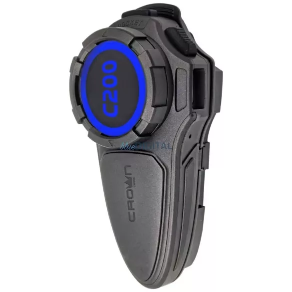 Crown C200 Mesh Bluetooth motorkerékpár-interkom, fekete