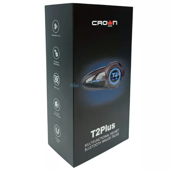 Crown C200 Mesh Bluetooth motorkerékpár-interkom, fekete