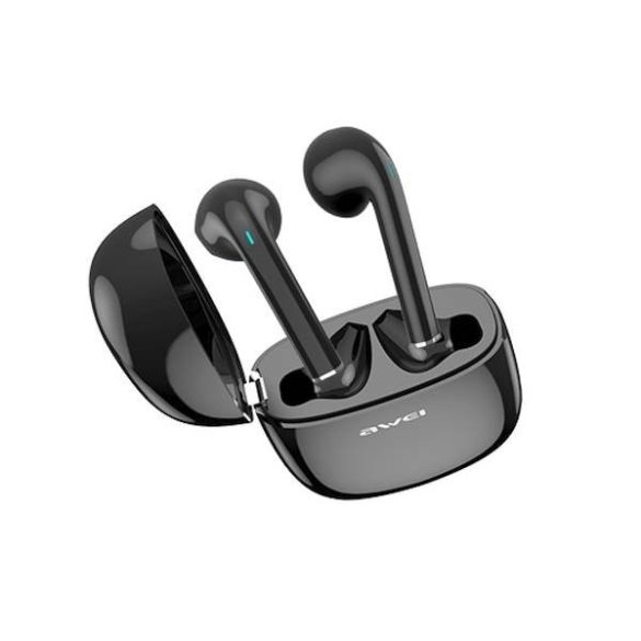 AWEI Bluetooth fülhallgató 5.0 T28 TWS + dokkolóállomás fekete