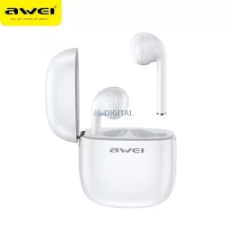   AWEI Bluetooth fülhallgató 5.0 T28 TWS + dokkolóállomás fehér
