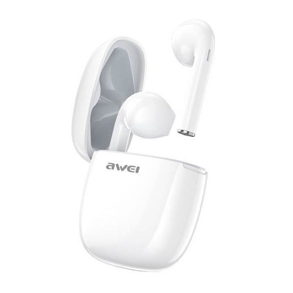 AWEI Bluetooth fülhallgató 5.0 T28 TWS + dokkolóállomás fehér