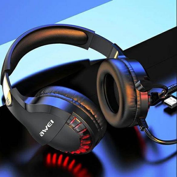 AWEI fejhallgató mikrofonnal gaming ES-770i fekete