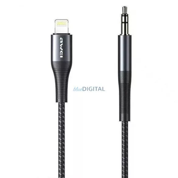 AWEI adapter CL-116L Lightning/Jack 3,5 fekete