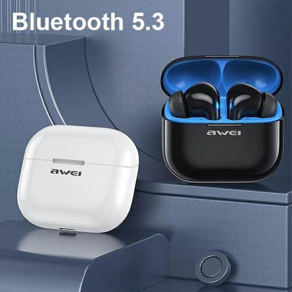 AWEI Bluetooth fülhallgató 5.3 T1 Pro + dokkolóállomás fekete