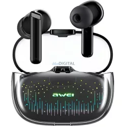   AWEI T52 Pro2 Bluetooth fülhallgató 5.3 TWS töltőtokkal fekete