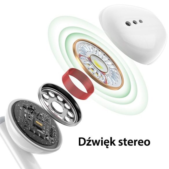 AWEI PC-6T USB-C sztereó fejhallgató fekete