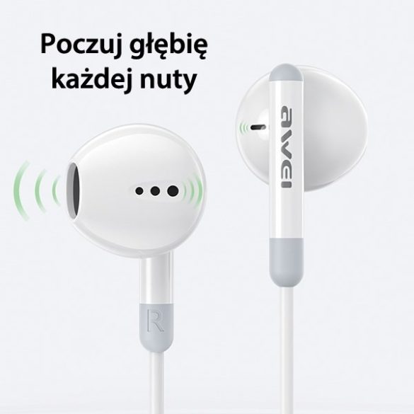 AWEI PC-6T USB-C sztereó fejhallgató fekete