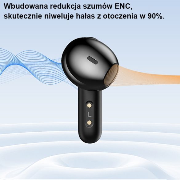 AWEI fülhallgató Bluetooth 5.3 T66 TWS + dokkoló állomás fekete