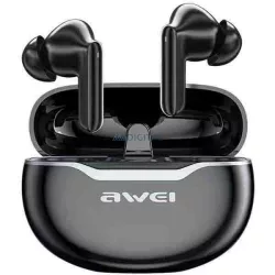   AWEI fülhallgató Bluetooth 5.3 T50 ENC + dokkoló állomás fekete