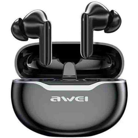 AWEI fülhallgató Bluetooth 5.3 T50 ENC + dokkoló állomás fekete