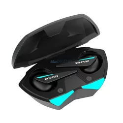   AWEI Bluetooth fülhallgató 5.0 T23 TWS + dokkolóállomás fekete