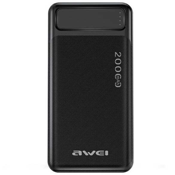 AWEI PowerBank P6K 20000mAh fekete 2xUSB/PD/Micro-USB