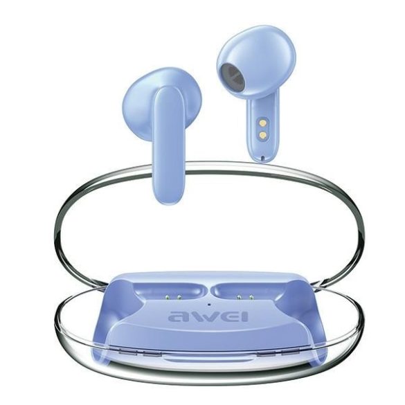 AWEI fülhallgató Bluetooth 5.3 T85 ENC TWS + dokkoló állomás kék