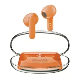   AWEI fülhallgató Bluetooth 5.3 T85 ENC TWS + dokkoló állomás narancs