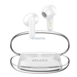   AWEI fülhallgató Bluetooth 5.3 T85 ENC TWS + dokkoló állomás fehér