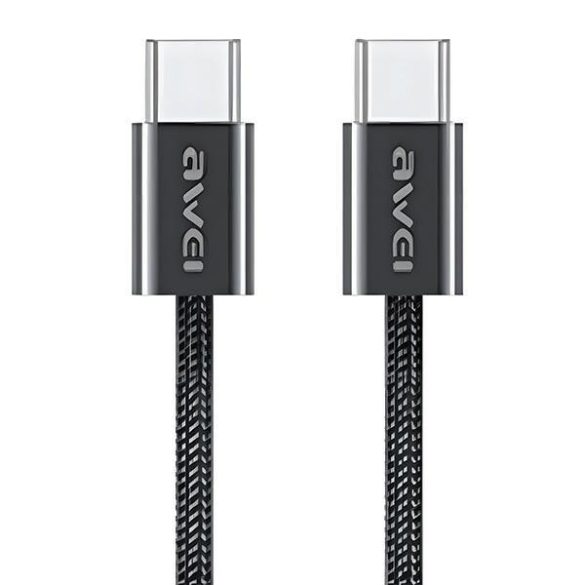 AWEI CL-219T Type-C - Type-C kábel 60W 1m - fekete
