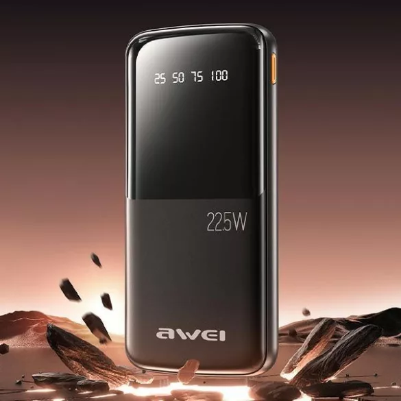 AWEI P10K PowerBank 10000 mAh 22.5W - fekete