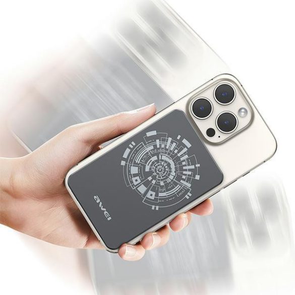 AWEI P112K PowerBank MagSafe 5000mAh - szürke