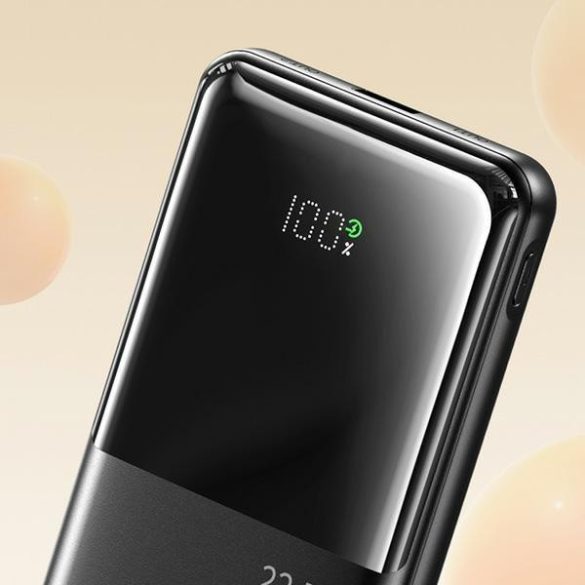 AWEI P76K PowerBank 10000 mAh 22.5 W digitális kijelzővel - fekete