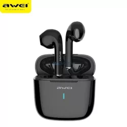   AWEI Bluetooth fülhallgató 5.0 T26 TWS + dokkolóállomás fekete