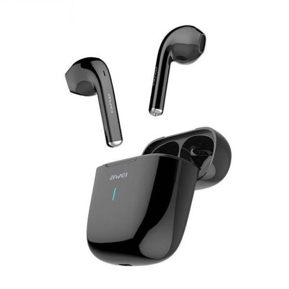 AWEI Bluetooth fülhallgató 5.0 T26 TWS + dokkolóállomás fekete