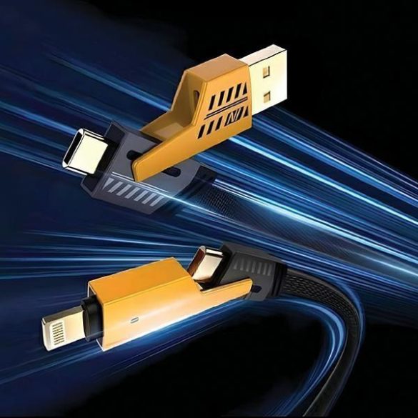 AWEI CL-226 USB-A/Type-C - Lightning/Type-C kábel 1.2m 65W - fekete