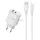 AWEI PD81L-EU 22,5 W-os hálózati töltő + USB-kábel + Lightning, fehér, GaN